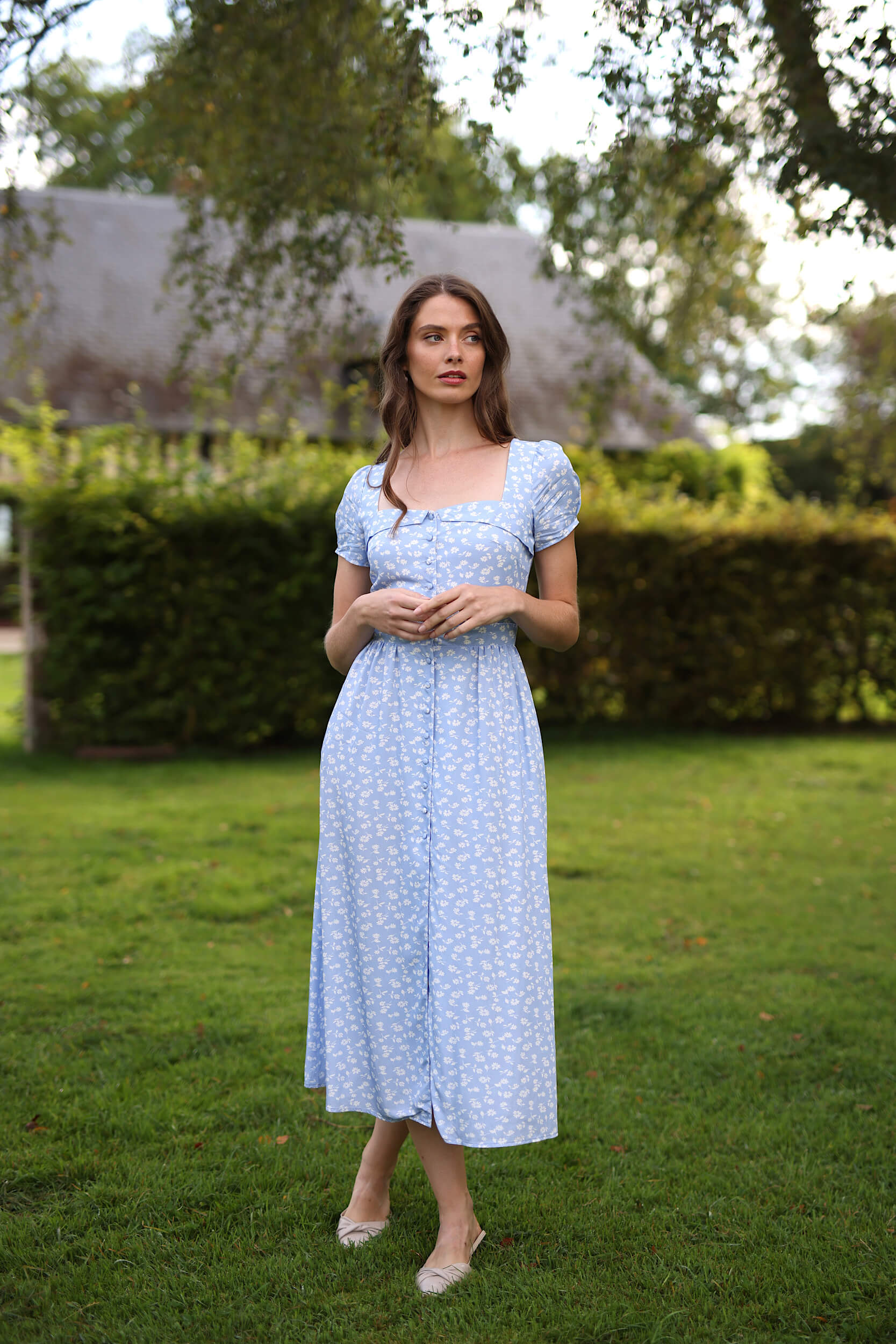 Estelle Cap Sleeve Midi Dress - Image 13