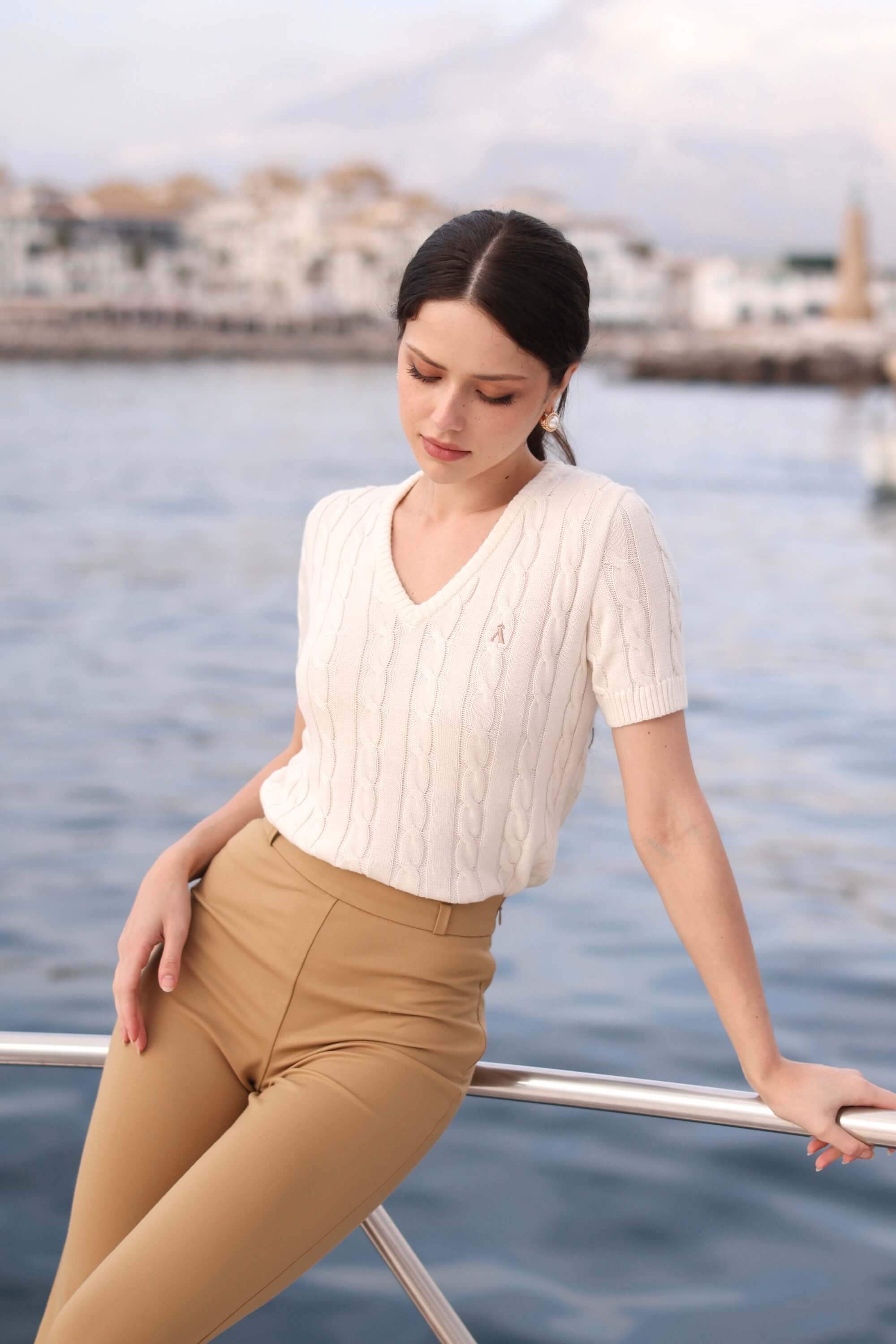 Talina Cable Knit Top - Image 11