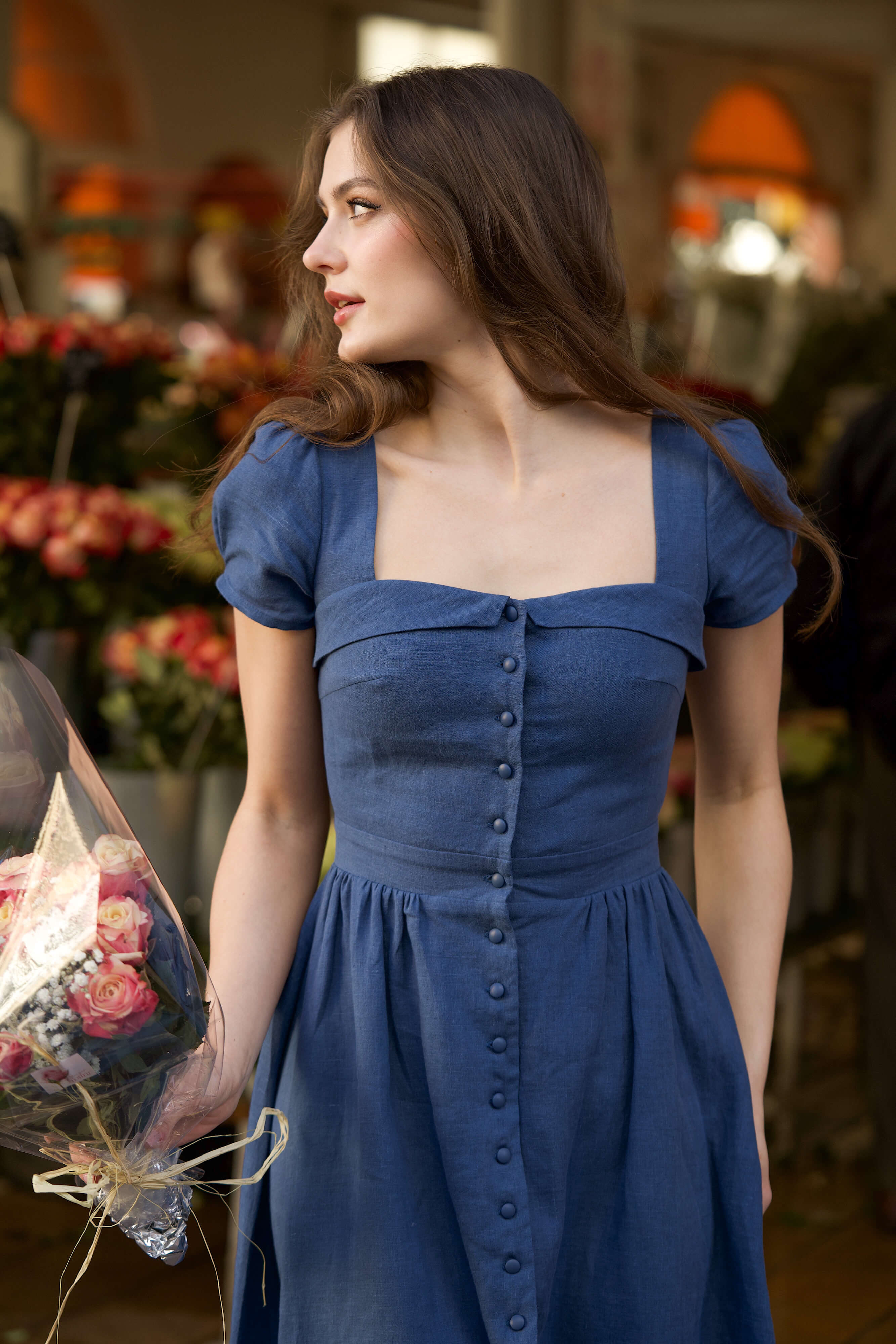Estelle Button Down Dress - Image 3