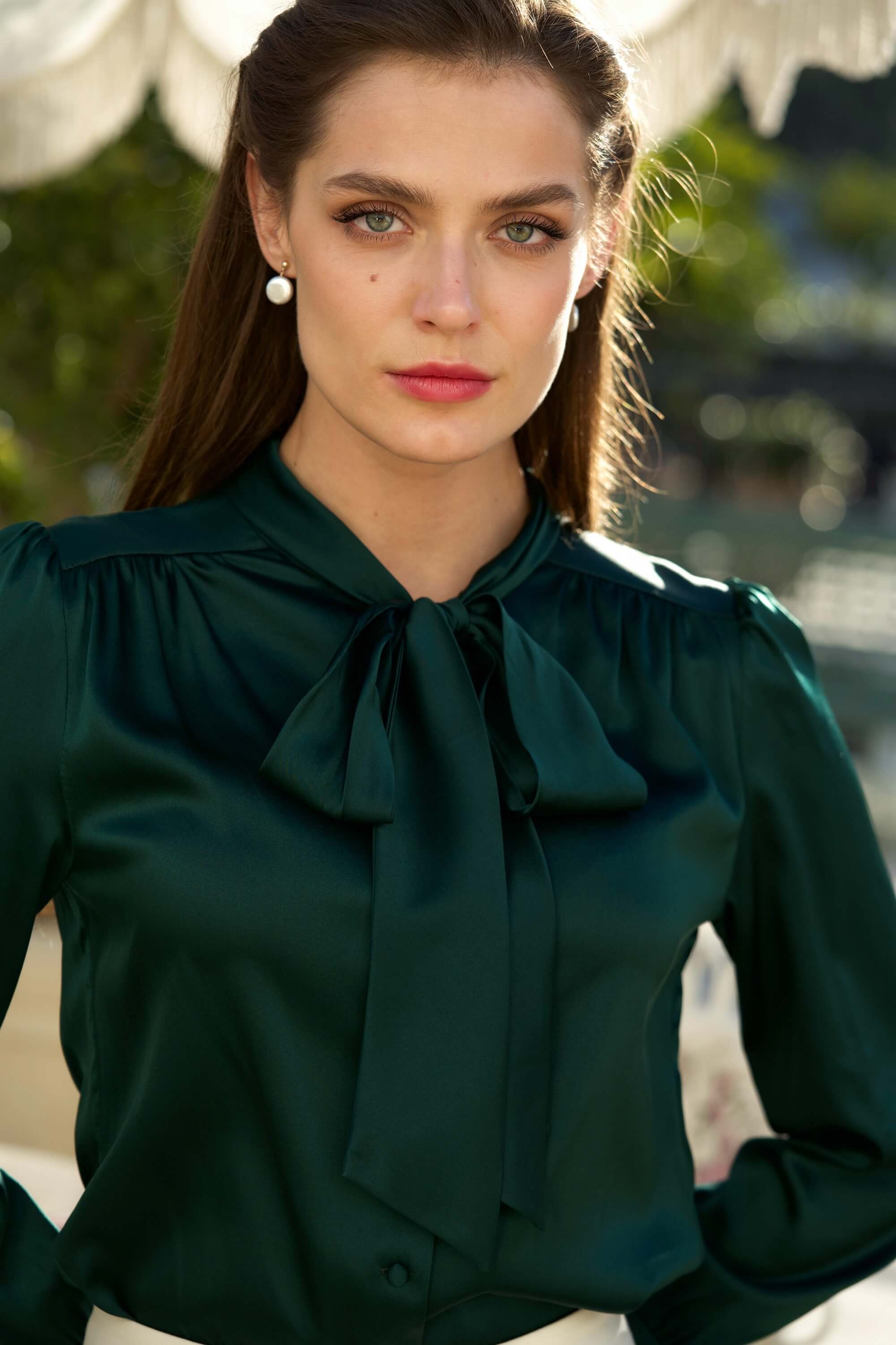 Lena Silk Bow Blouse - Image 6