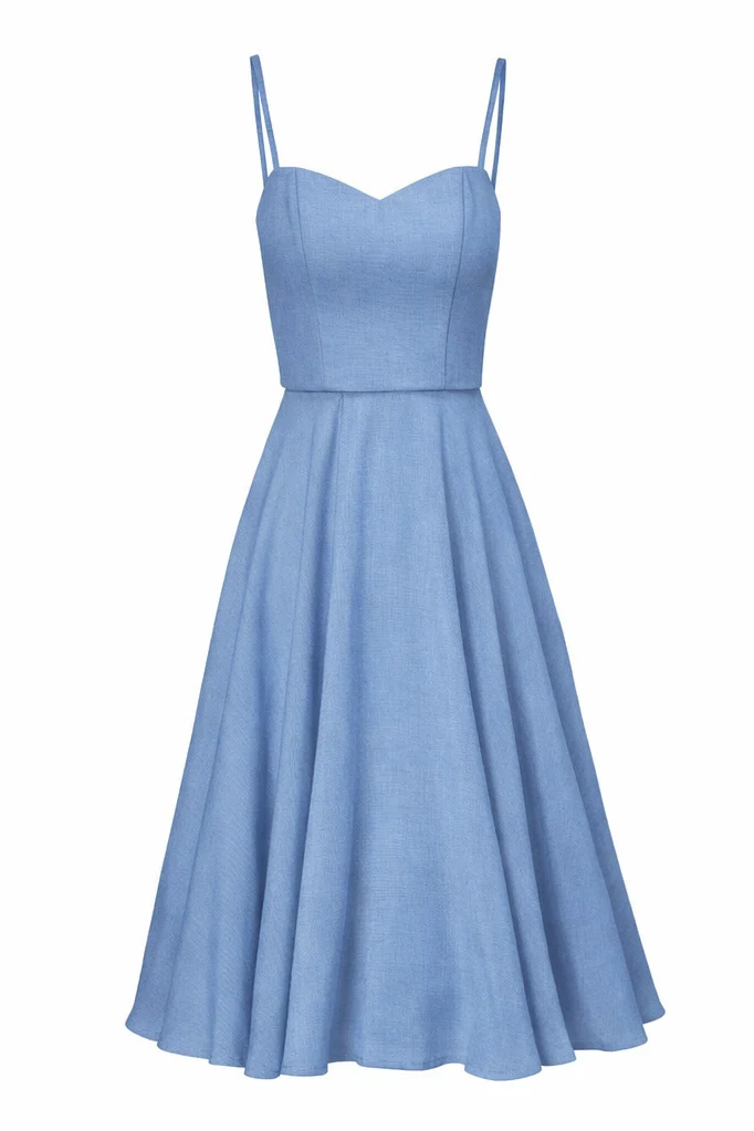 Bardot Linen Dress - Image 11