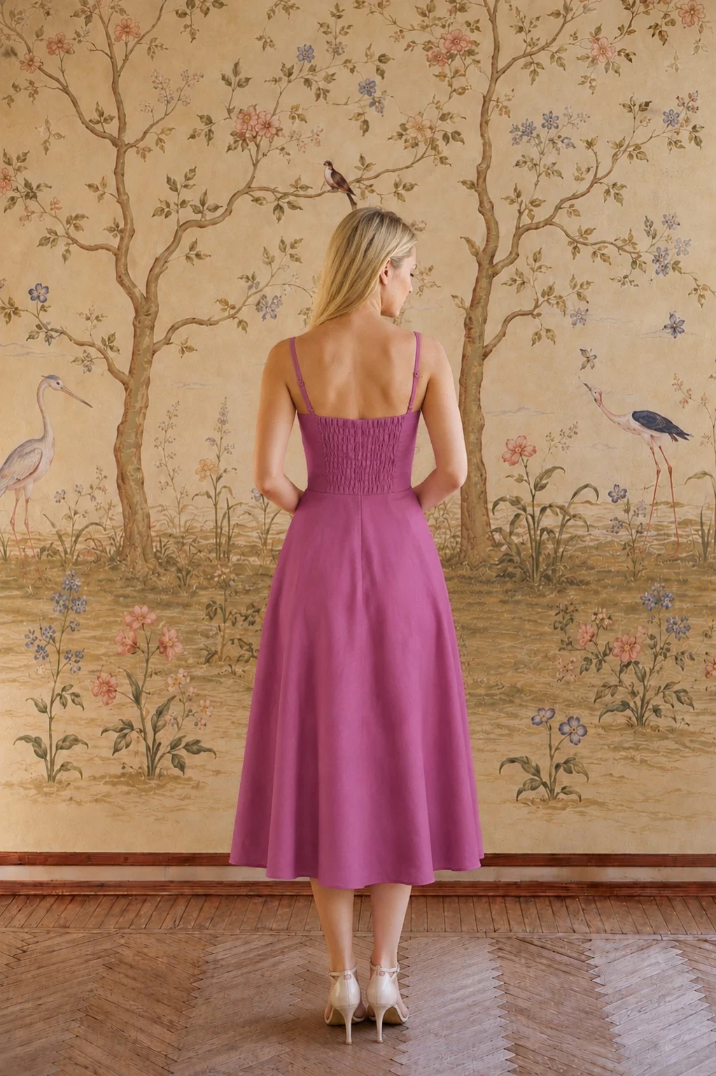 Bardot Linen Dress - Image 3