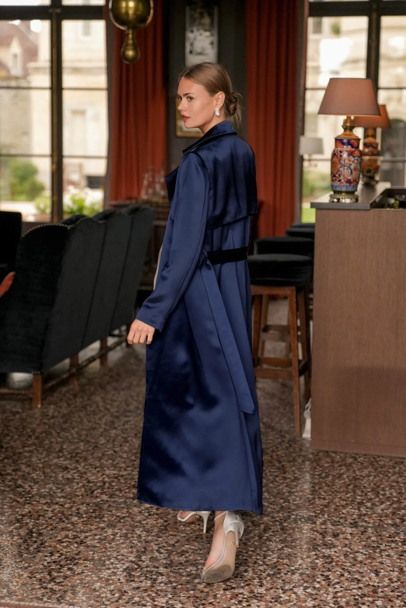 Cameron Satin Trenchcoat - Image 26