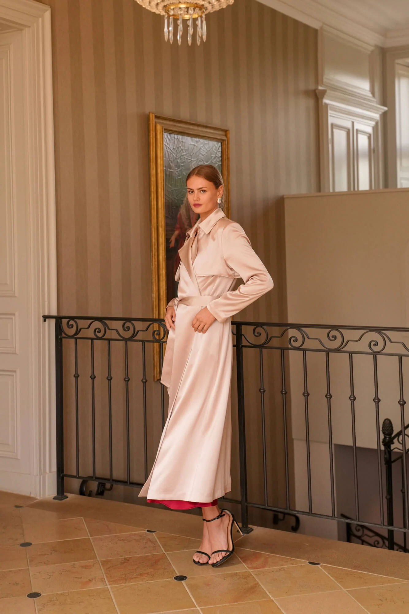 Cameron Satin Trenchcoat - Image 6