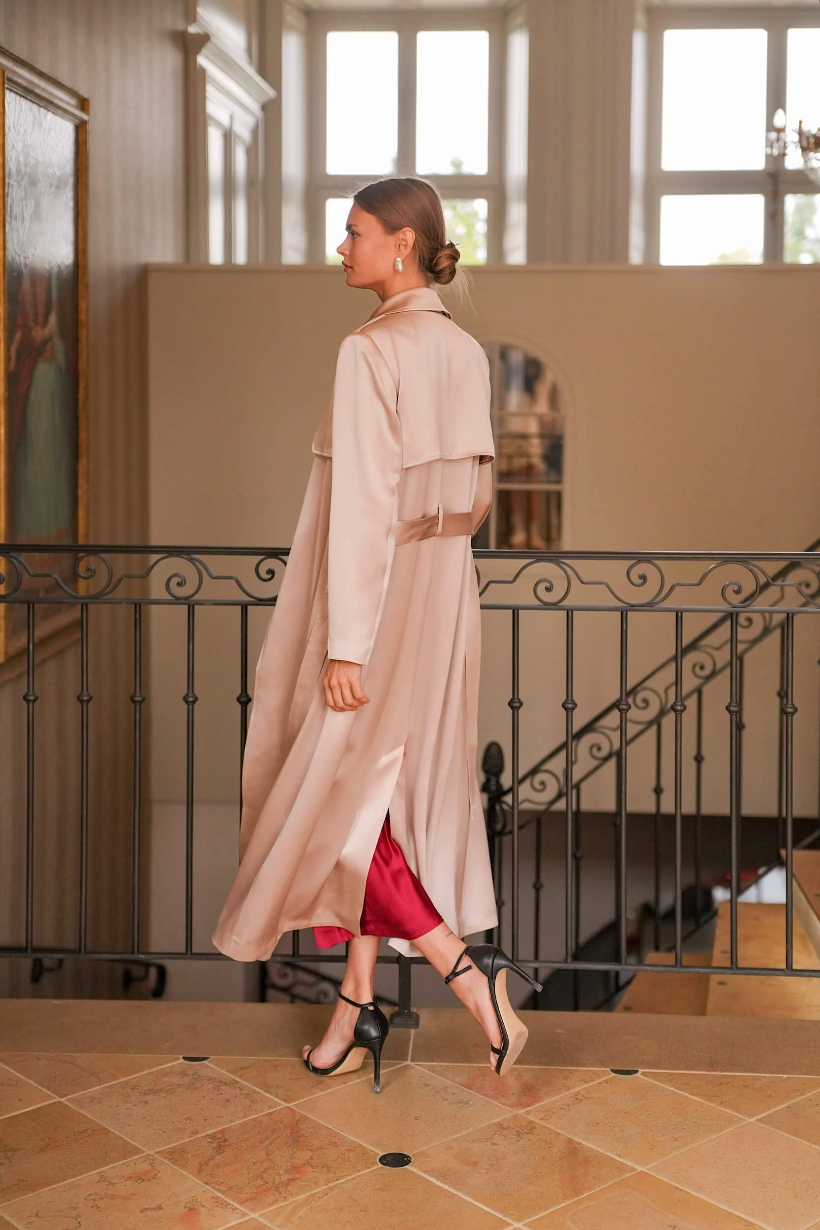 Cameron Satin Trenchcoat - Image 7