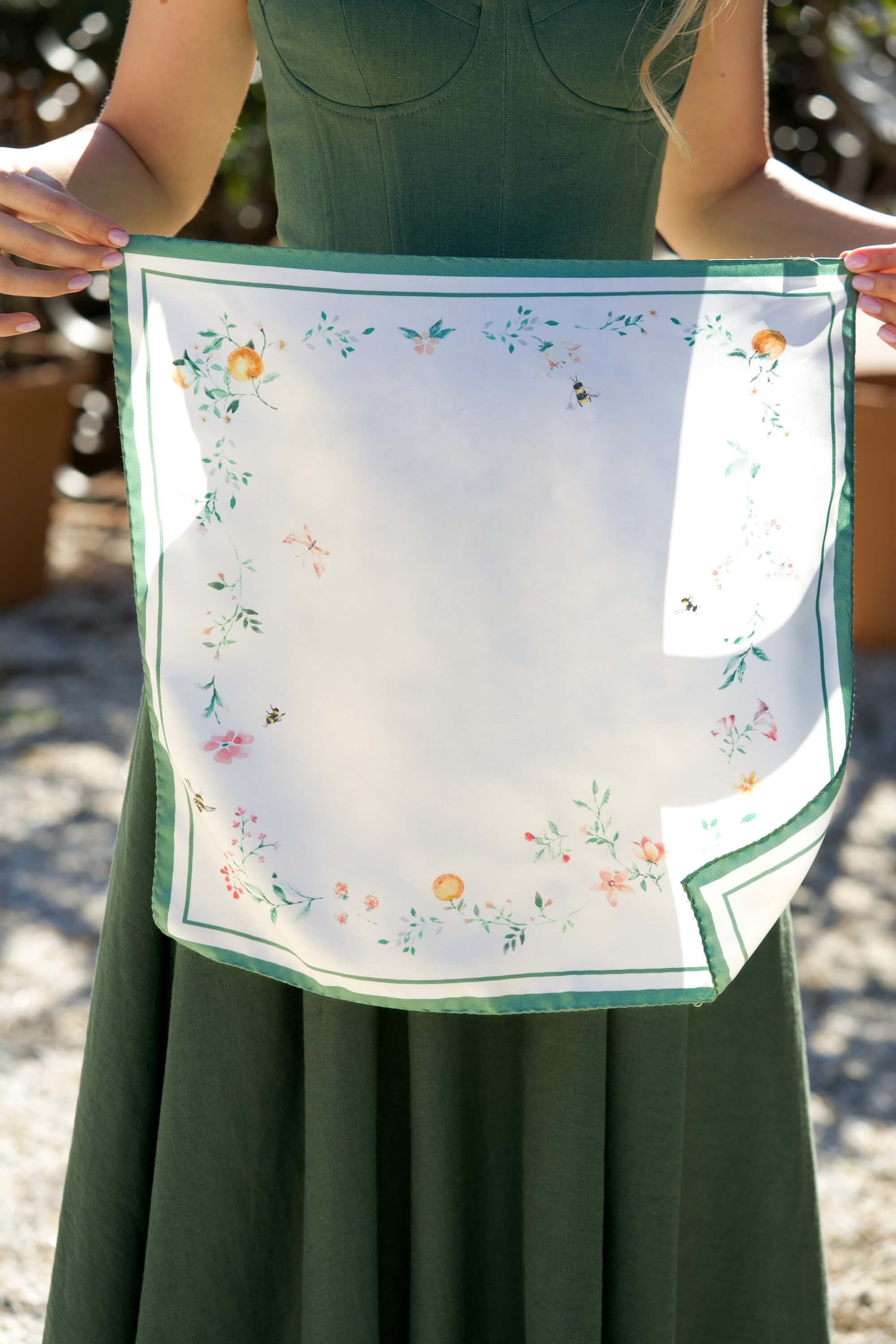 Flora Silk Twill Scarf - Image 4