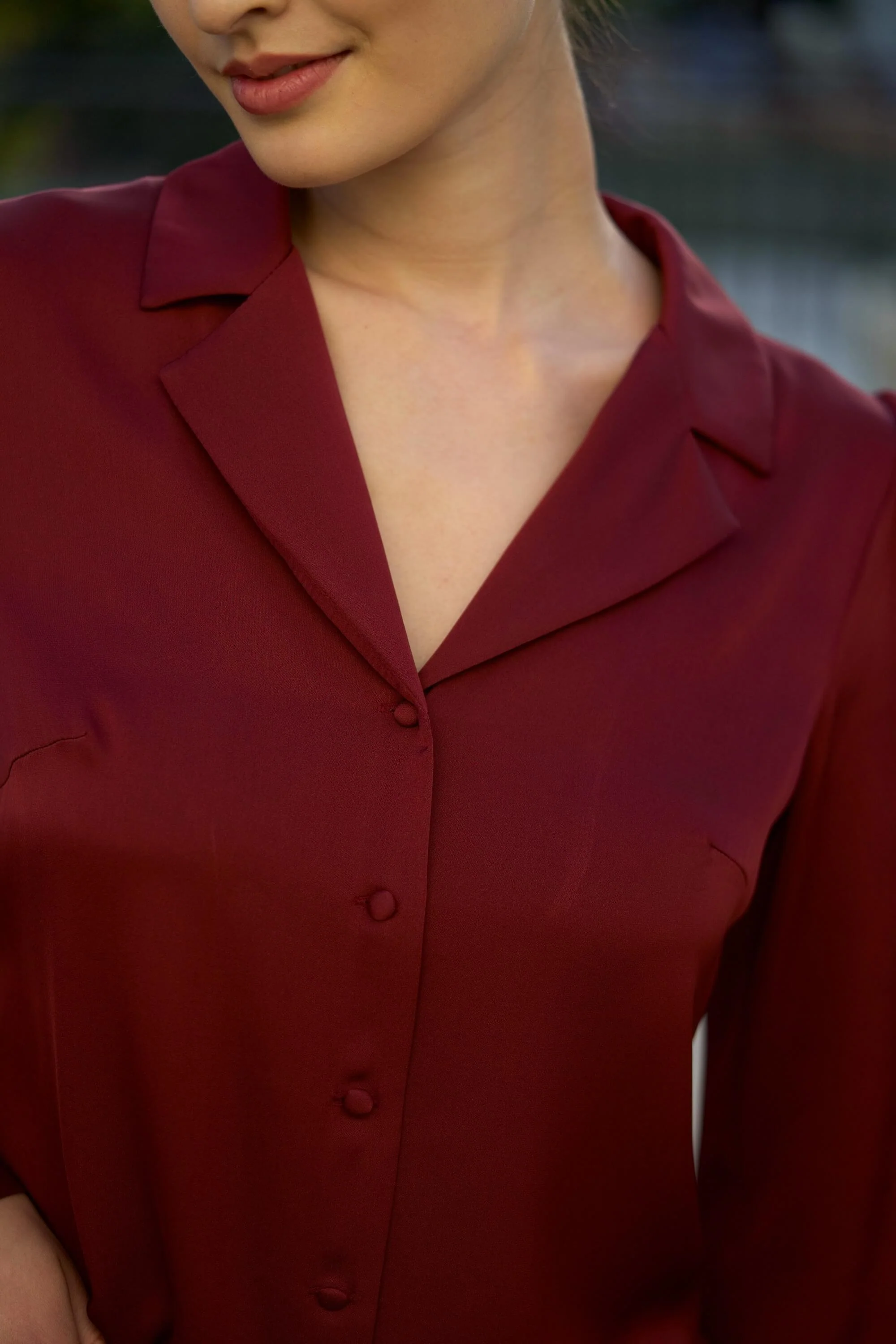 Asya Stretch Silk Blouse - Image 3