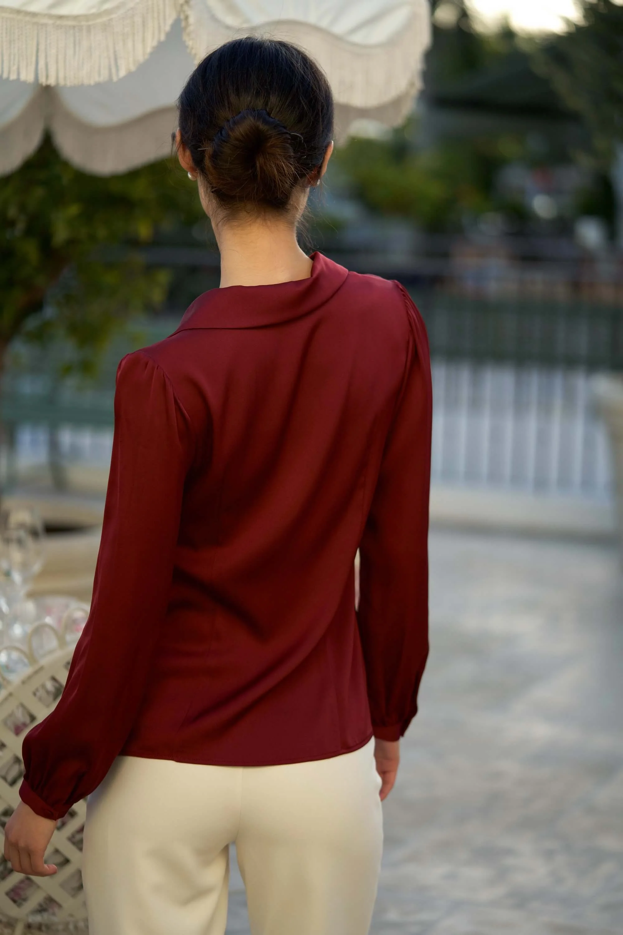 Asya Stretch Silk Blouse - Image 6