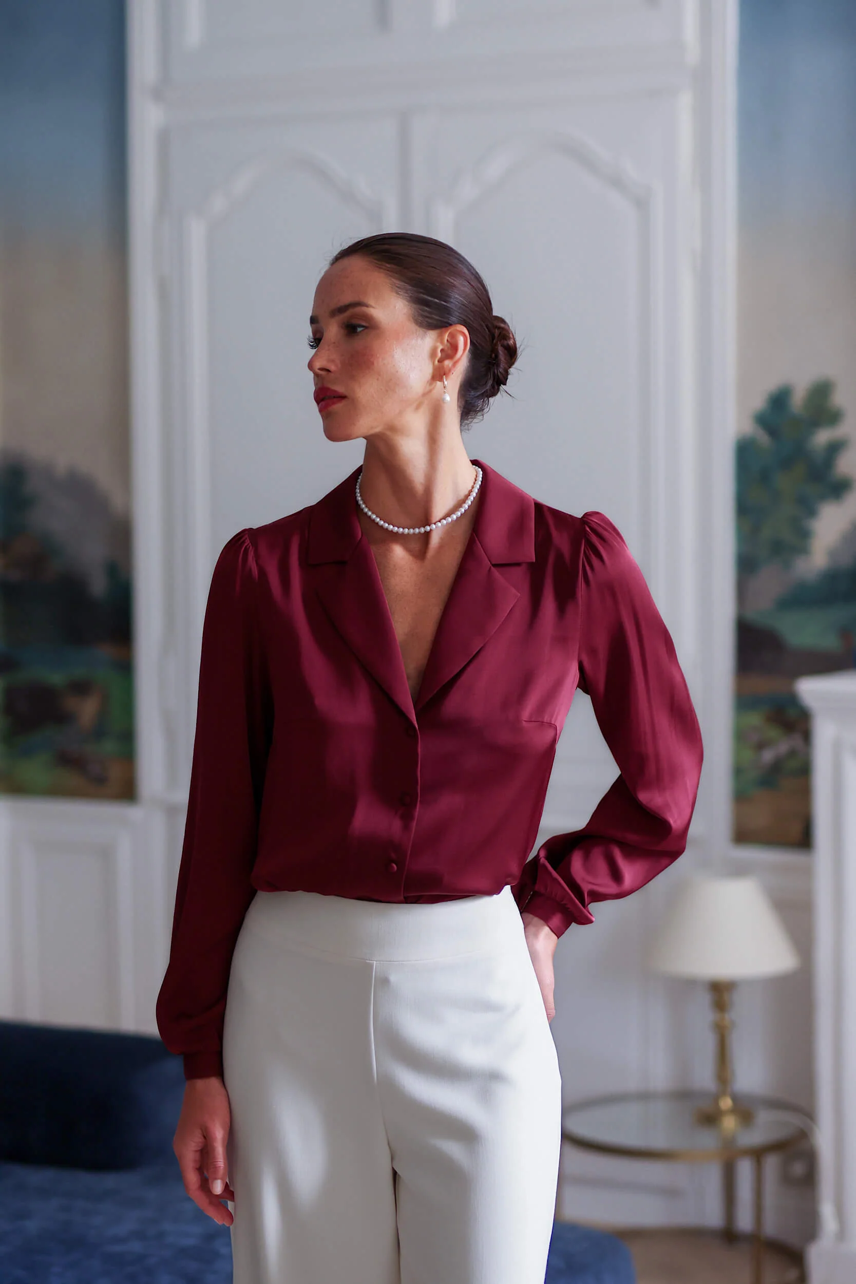Asya Stretch Silk Blouse - Image 8