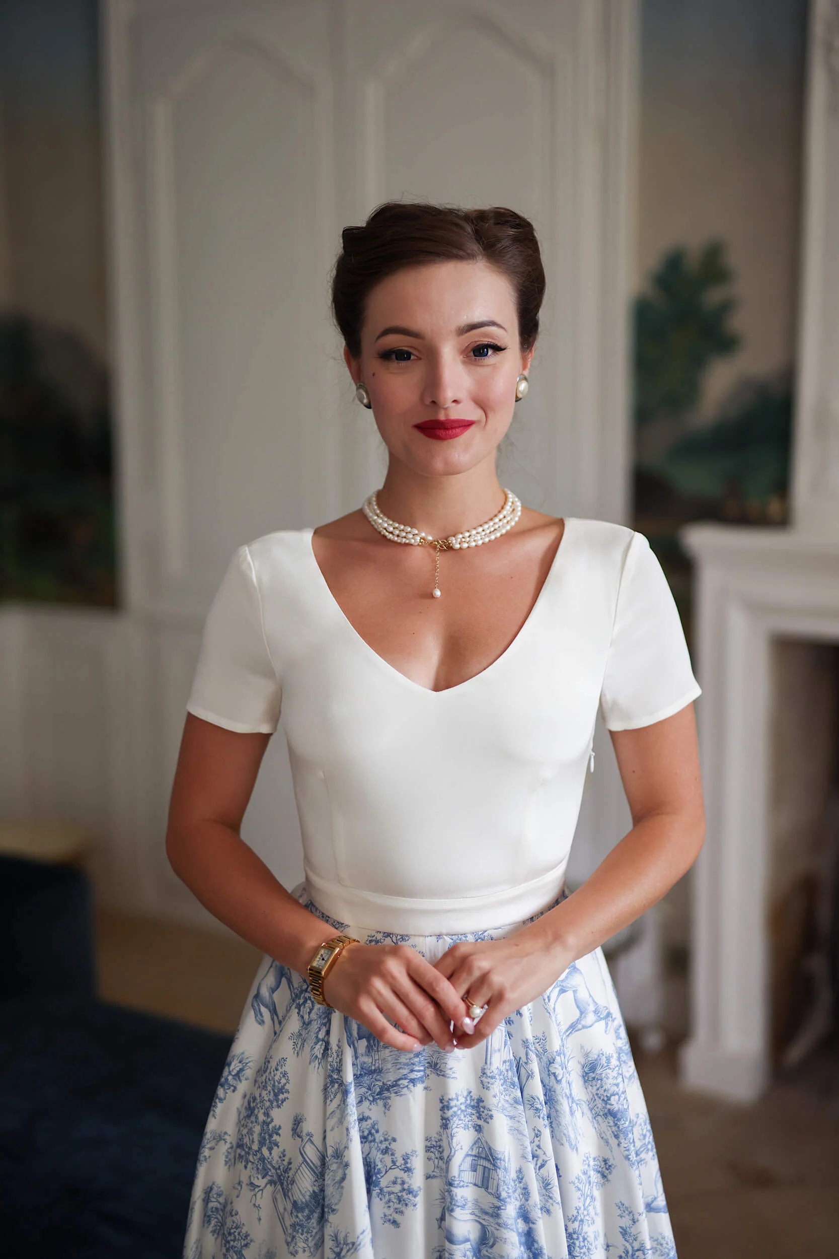 Nova Toile de Jouy Dress - Image 3