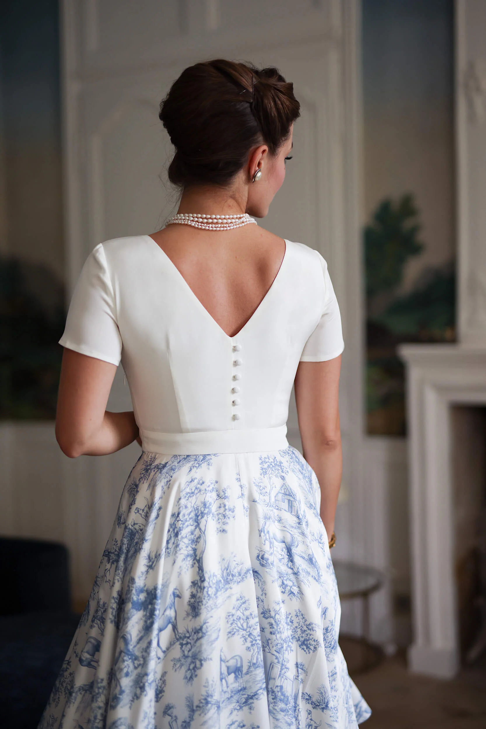 Nova Toile de Jouy Dress - Image 4